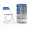 Flash Furniture Hercules Series Plastic Folding Chair Blue - 10 LB Weight Capacity Comfortable Event Chair-Lightweight Folding Chair, PK10 10-LE-L-3-BLUE-GG - alternate 1